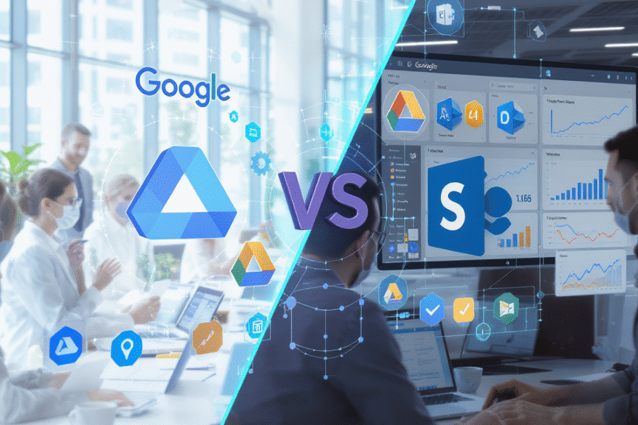 découvrez les différences entre google drive et sharepoint afin de choisir l'outil idéal pour votre entreprise. analysez les fonctionnalités, la facilité d'utilisation et l'intégration pour optimiser votre collaboration et gestion de documents.